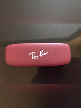Ray-Ban Maroon Hard Sunglasses Case with White Logo Unisex